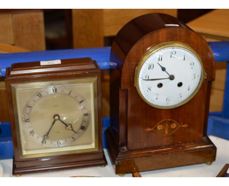 ELLIOT MANTLE CLOCK &amp; EDWARDIAN INLAID MAHOGANY MANTLE CLOCK     