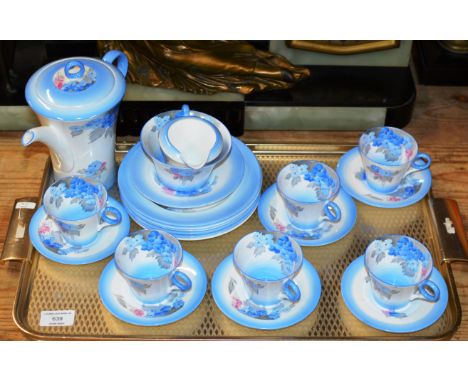 23 PIECES OF SHELLEY ART DECO COFFEE WARE     
