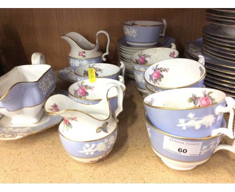 Quantity of Copeland Spode Maritime Rose pattern tea and dinnerwareCondition report: Set has overall light wear to decoration