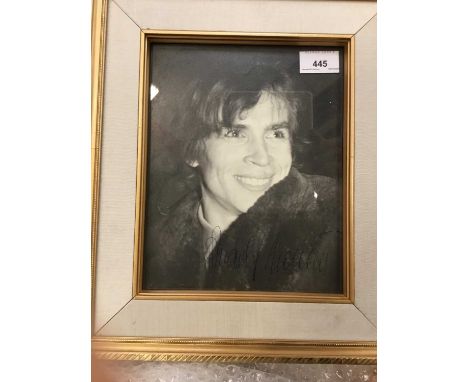 Rudolf Nureyev- signed portrait photograph in glazed frame and a pastel portrait of him by D.M.Corby