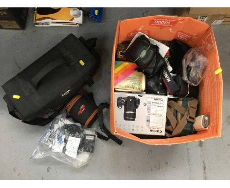 One box of camera and accessories