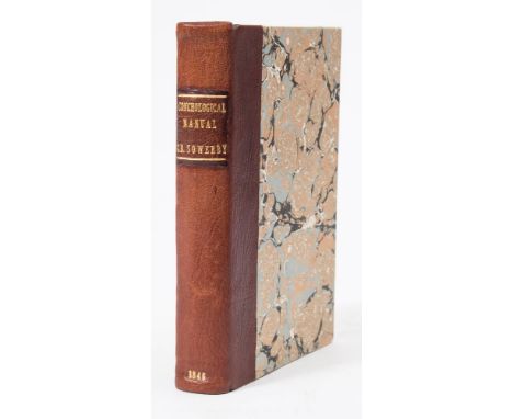 SOWERBY, G. B - A Conchological Manual : 2 folding tables, 28 hand coloured plates, recent quarter morocco, 8vo, 1846.