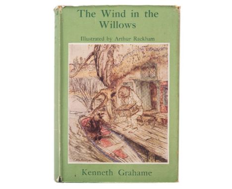 RACKHAM, Arthur ( illustrator ) - The Wind in the Willows : 12 colour plates, org. cloth in edge torn d/w, 8vo, Methuen, firs