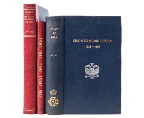 PITT-RIVERS, J.A - The Story of the Royal Dragoons 1938-1945 : illust, org. morocco backed cloth, 4to, no date. With - Stirli