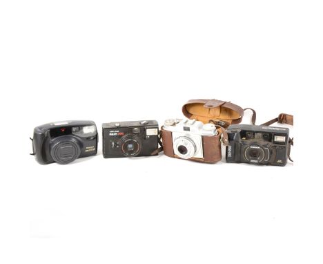 Vintage cameras and acessories; including Olympus OM-2 SLR, Olympus Trip 35, Minolta Dynax 600si classic, Minolta 7000, Minol