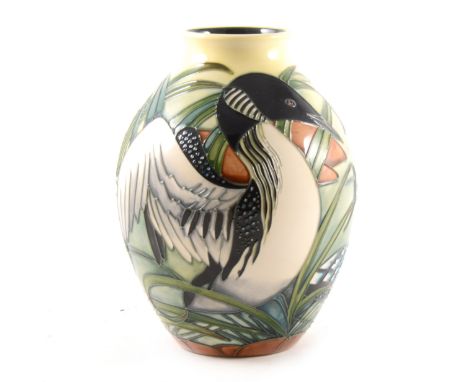 A 'Toridon' vase designed by Philip Gibson for Moorcroft Pottery, 2005, artist monogram and signed in gilt pen, 20cm high, 1s