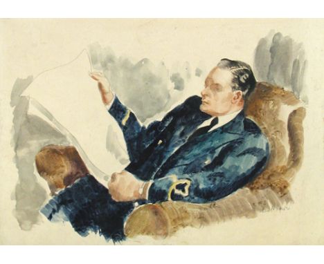 § Steven Spurrier, RA, ROI, RBA (British, 1878-1961) Portrait of the artist's son, Christopher Spurrier, in Naval uniform ins