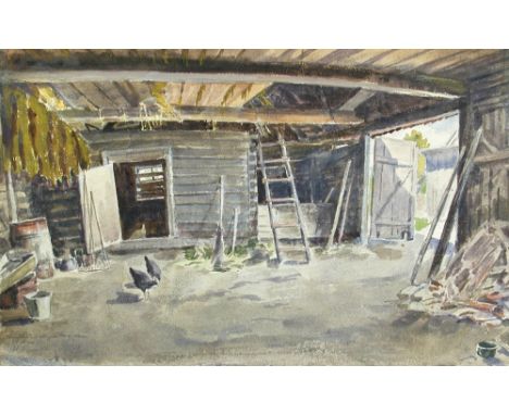 Nikolai Evgenievich Lansere (Russian, 1879-1942) Wheatsheaves; together with  Haybarn, signed, dated and inscribed in cyrilli