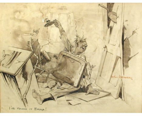 § William Benner (British, 1884-1964) "I've found it Emma !!" signed lower right "Will Benner" watercolour 25 x 32cm (10 x 12