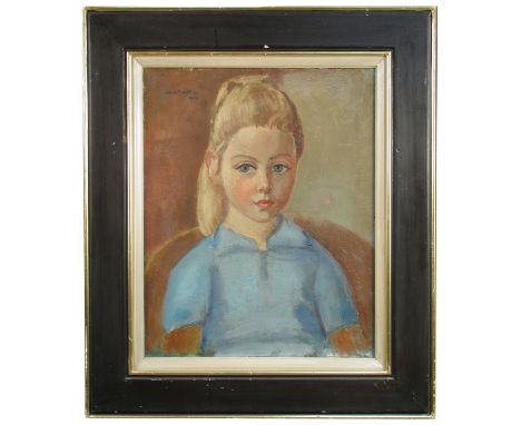 § Jan Sluijters, Jr (Dutch, 1914-2005) Portrait of a young girl signed upper left "Jan Sluijters / 1953" oil on canvas, in a 