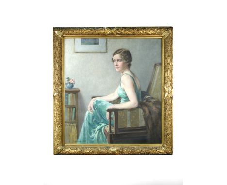 § Bertram Priestman, RA, ROI, NEAC, IS (British, 1868-1951) Portrait of Miss Kathleen Bell signed lower left "B Priestman '36