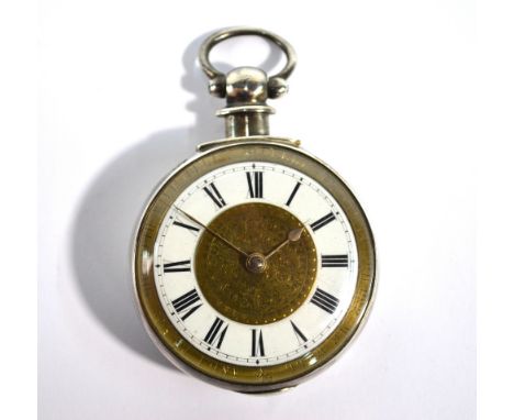 AMENDMENT - VICTORIAN NOT GEORGE III - 1860 NOT 1783 A George III silver pair-cased pocket watch with verge movement no.1898 