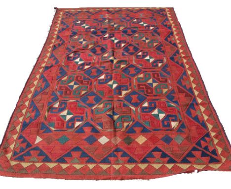 A vintage Uzbek embroidered Kilim, circa 1950, size 298 x 160 cm