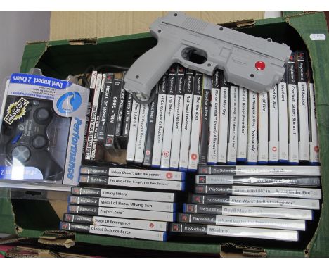 Thirty Five Plus Playstation Games Mostly PS2 Format, to include Red Faction, Maximo, The Thing the Warriors, Medal of Honor 