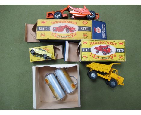 Vintage Matchbox Diecast Interest, to include Kingsize No. 5 Foden Dumper Truck, No. 6 Allis Chalmers Motor Scraper, Moko Les