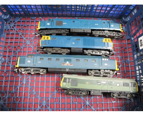 Four "OO" Gauge Unboxed Locomotives, comprising of Triang Class 37, BR, R/No D6830, Triang Class 35, BR, R/No D7063, Lima Cla