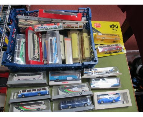 Approximately Twenty Five Diecast/Plastic Model Buses, by Wiking, Herpa, EFSI and other, mostly 1:87/HO Scale, including Herp