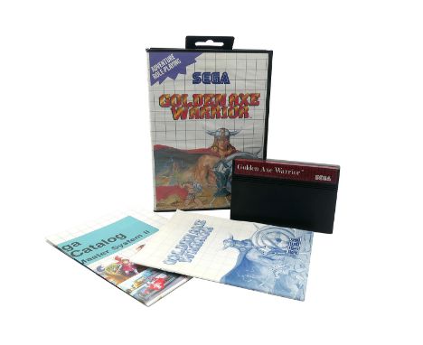 Golden Axe Warrior - Sega Master System Game, (circa 1991) boxed with instructions and Sega Games catalogue.