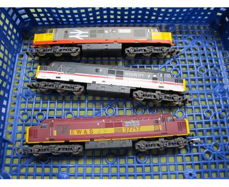 Three Lima "OO" Gauge Class 37 Diesel Locomotives, comprising of Railfreight, R/No 37506, 'British Steel Skinningrove', Inter