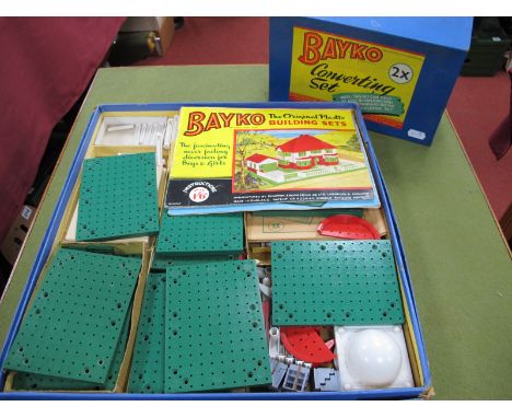 Two Boxed Bayko Converting Sets, comprising of 3X, 2X, unchecked for completeness of all parts.