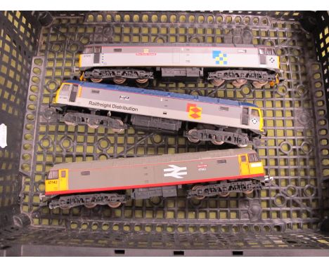 Three "OO" Gauge Unboxed Class 47 Locomotives, comprising of Lima, R/No 47210,'Blue Circle Cement', Hornby, R/No 47085 Railfr