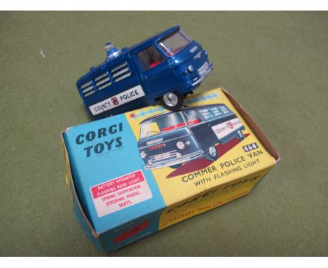 A Boxed Corgi Toys #464 Commer Police Van, with flashing light, chipping/rubbing to paint work, product literature, faults to