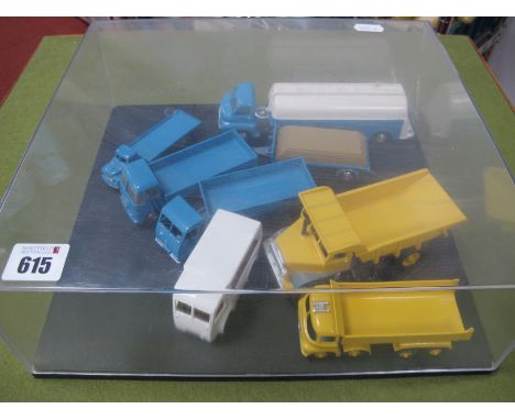 Seven Unboxed Diecast Model Vehicles by Dinky Toys, Corgi, Matchbox, all restored/repainted examples including Big Bedford tr