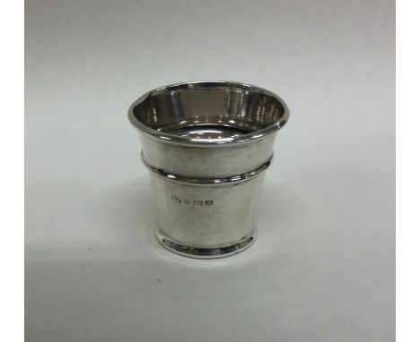 A small tapering silver shot flask. Birmingham. Approx. 12 grams. est. £15 - £20.