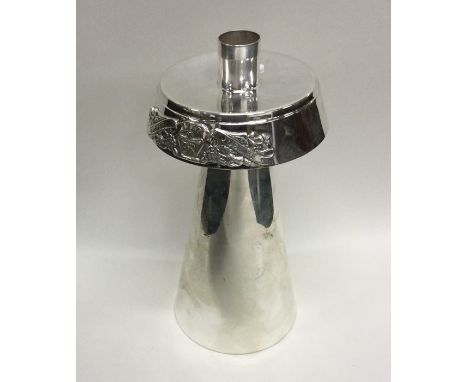 A stylish silver Jubilees candlestick of tapering design. London. By RW&amp;B. Approx. 512 grams. Est. £300 - £400.
