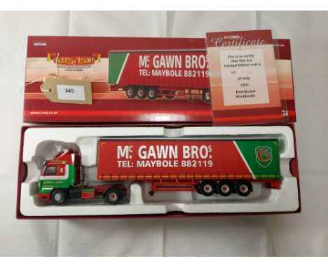 Manufacturer  - Corgi | Description - Scania 113/143 Curtainside - McGawn Bros | Stock Code - CC14801 | Notes - VGC-Box ok| S