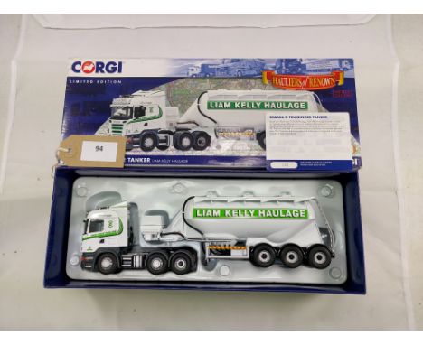 Manufacturer  - Corgi | Description - Scania R Feldbinder Tanker - Liam Kelly Haulage | Stock Code - CC13767 | Notes - VGC- B