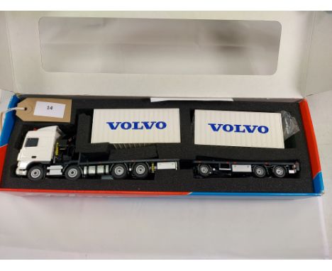 Manufacturer  - Tekno | Description - DAF XF 105 Rigid Drawbar with Trailer | Stock Code - ? | Notes - GC - Box worn| Scale -