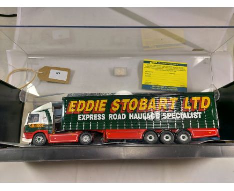 Manufacturer  - Corgi | Description - Leyland DAF Curtainside - Eddie Stobart | Stock Code - 75403 | Notes - GC - Case worn| 