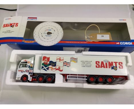 Manufacturer  - Corgi | Description - MAN TGA XXL with Box Trailer - Saints Transport | Stock Code - CC13406 | Notes - GC-Box