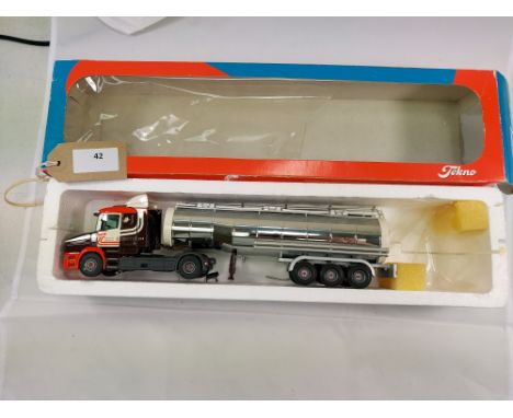 Manufacturer  - Tekno | Description - Scania T 124L/360 &amp; Tanker Trailer - Tiltrans b.v. | Stock Code - 981113 | Notes - 