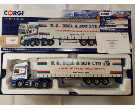 Manufacturer  - Corgi | Description - Scania R Curtainside - N G Bell &amp; Son Ltd | Stock Code - CC13757 | Notes - GC - mir