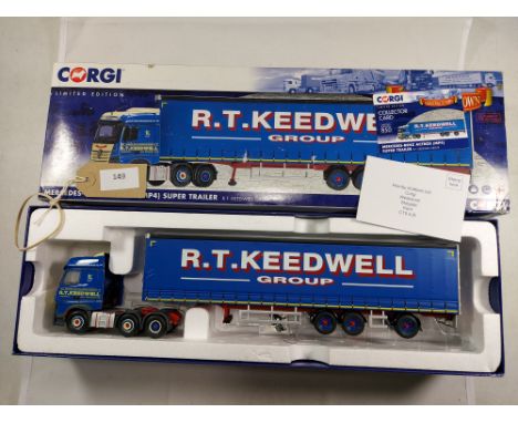 Manufacturer  - Corgi | Description - Mercedes Benz Actros (MP4) Super Trailer - R T Keedwell Group | Stock Code - CC15808 | 