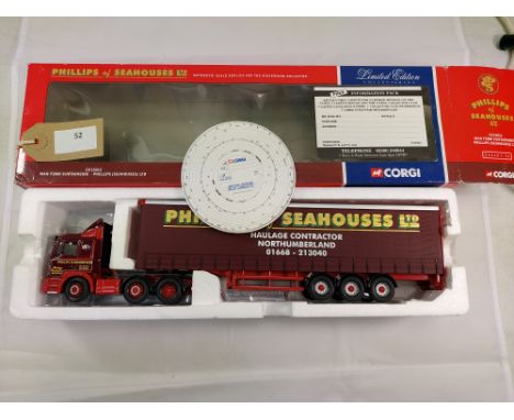 Manufacturer  - Corgi | Description - MAN F2000 Curtainside - Phillips (Seahouses) Ltd | Stock Code - CC12012 | Notes - GC - 