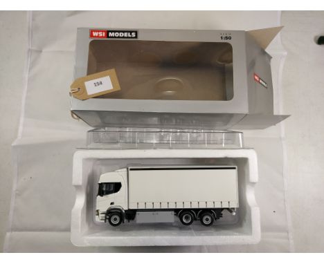 Manufacturer  - WSI | Description - Scania R Highline Tag Axle Combi | Stock Code - 03-2013 | Notes - GC - Box slight wear| S