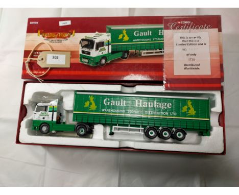 Manufacturer  - Corgi | Description - MAN TGA Curtainside - Gault Haulage | Stock Code - CC13428 | Notes - VGC - Box slight w