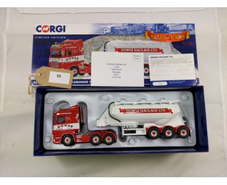 Manufacturer  - Corgi | Description - Scania R Highline Feldbinder Tanker - Dowse Haulage | Stock Code - CC13769 | Notes - VG