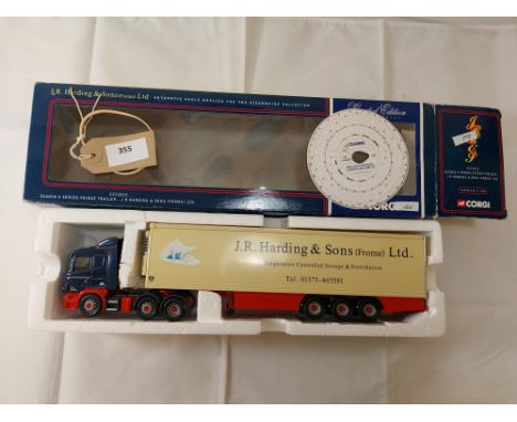 Manufacturer  - Corgi | Description - Scania $ Series Fridge Trailer - J R Harding &amp; Sons | Stock Code - CC12215 | Notes 