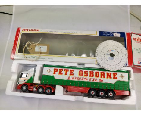 Manufacturer  - Corgi | Description - Scania Curtainside - Pete Osborne Logistics | Stock Code - CC12207 | Notes - GC-Box wor