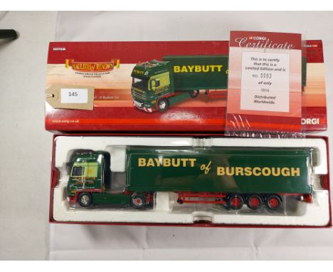 Manufacturer  - Corgi | Description - DAF 105 Box Trailer - W Baybutt Ltd | Stock Code - CC14101 | Notes - VGC - Box slight w