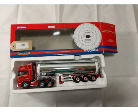 Manufacturer  - Corgi | Description - Scania R Series Tanker - Shirleys Transport Ltd | Stock Code - CC13712 | Notes - VGC - 