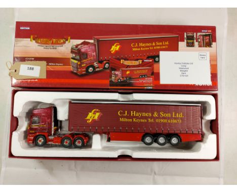 Manufacturer  - Corgi | Description - Scania R Curtainside - C J haynes &amp; Son | Stock Code - CC13739 | Notes - VGC - Box 