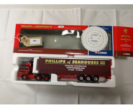 Manufacturer  - Corgi | Description - MAN F2000 Curtainside - Phillips (Seahouses) Ltd | Stock Code - CC12012 | Notes - VGC -