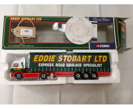 Manufacturer  - Corgi | Description - MAN Curtainside - Eddie Stobart | Stock Code - 75804 | Notes - VGC - Box slight wear on