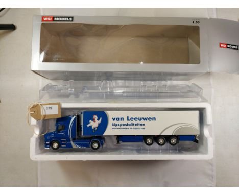 Manufacturer  - WSI | Description - Scania T6 Torpedo Topline &amp; Reefer Trailer - Van Leeuwen | Stock Code - 01-2511 | Not