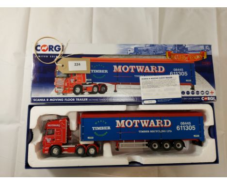 Manufacturer  - Corgi | Description - Scania R Moving Floor Trailer - Motward Timber Recycling | Stock Code - CC13752 | Notes